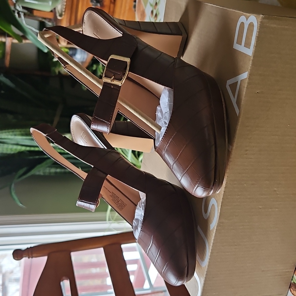 JustFab Brown Strappy Heels